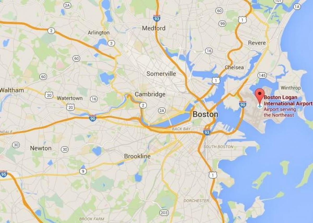 خريطة مطارات بوسطن