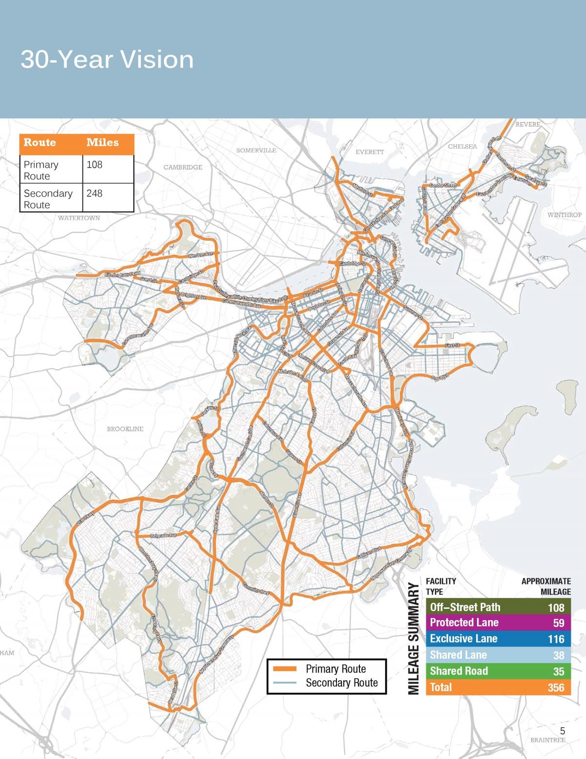 بوسطن دراجة حارة خريطة