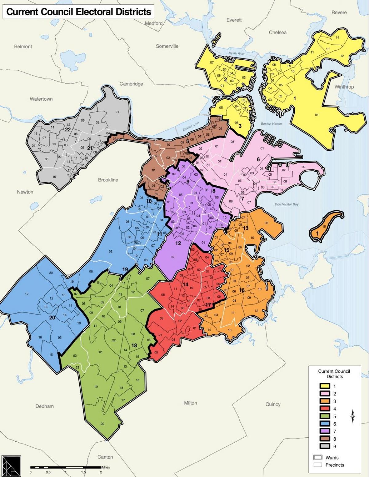خريطة منطقة بوسطن