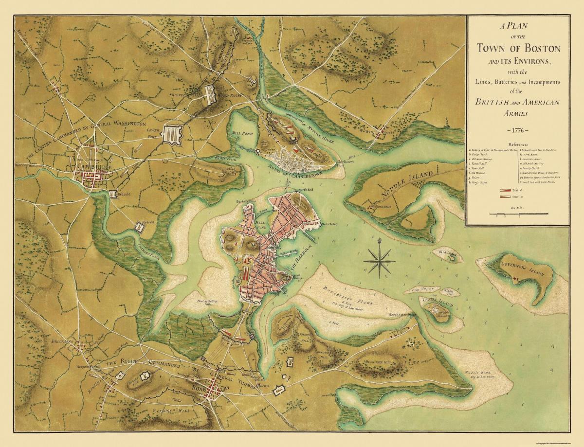 خريطة بوسطن التاريخية